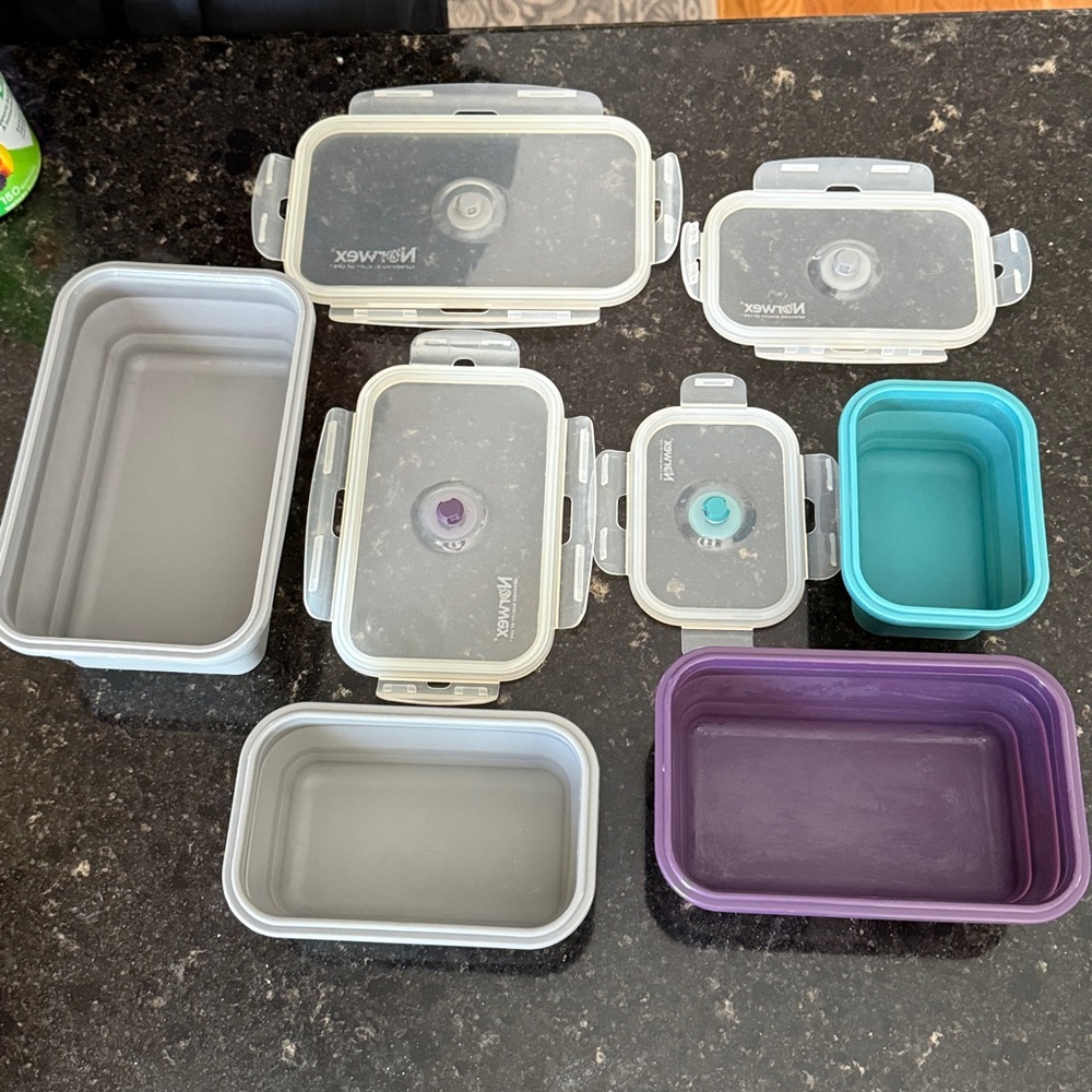 NORWEX Silicone Food Storage Containers Set (Set Of 4) - Picture 6 of 7